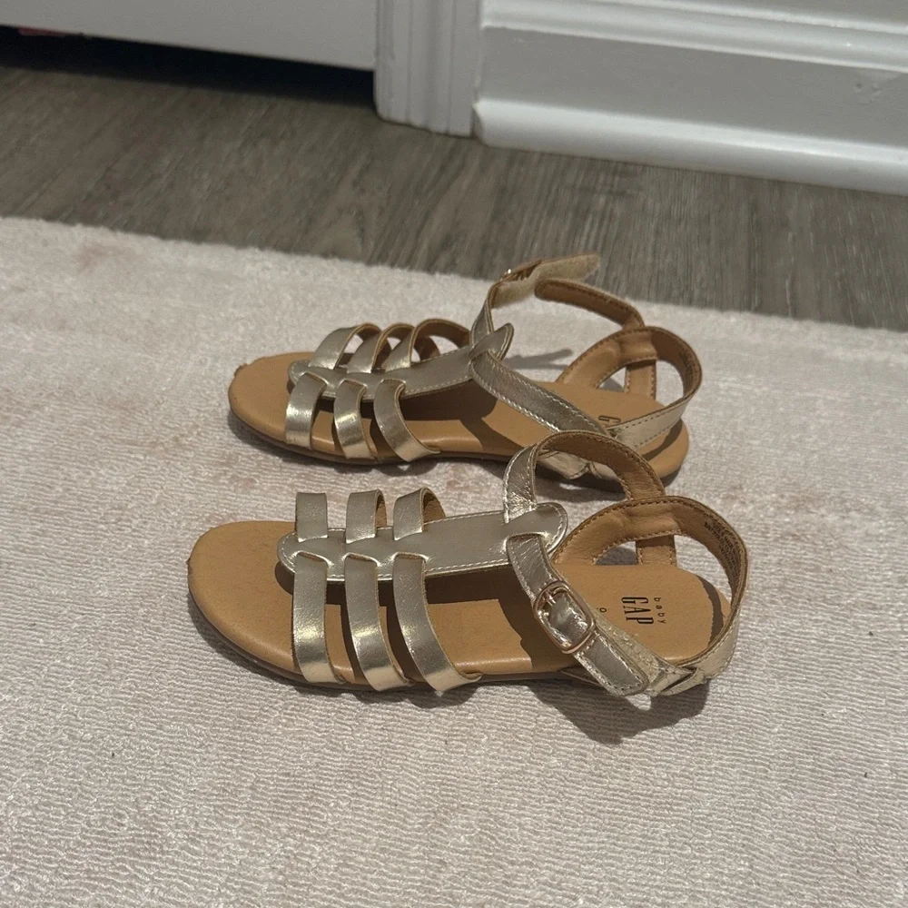 GAP Kids Metallic Gold Strappy Sandals